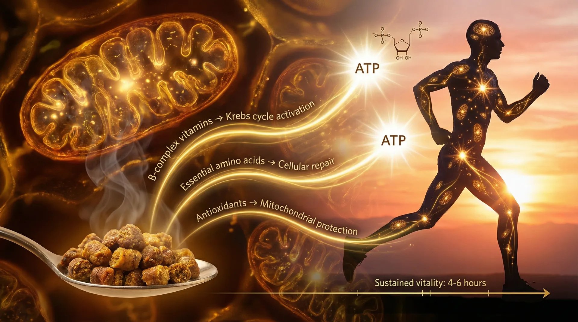B-complex vitamins and amino acids powering cellular ATP production
